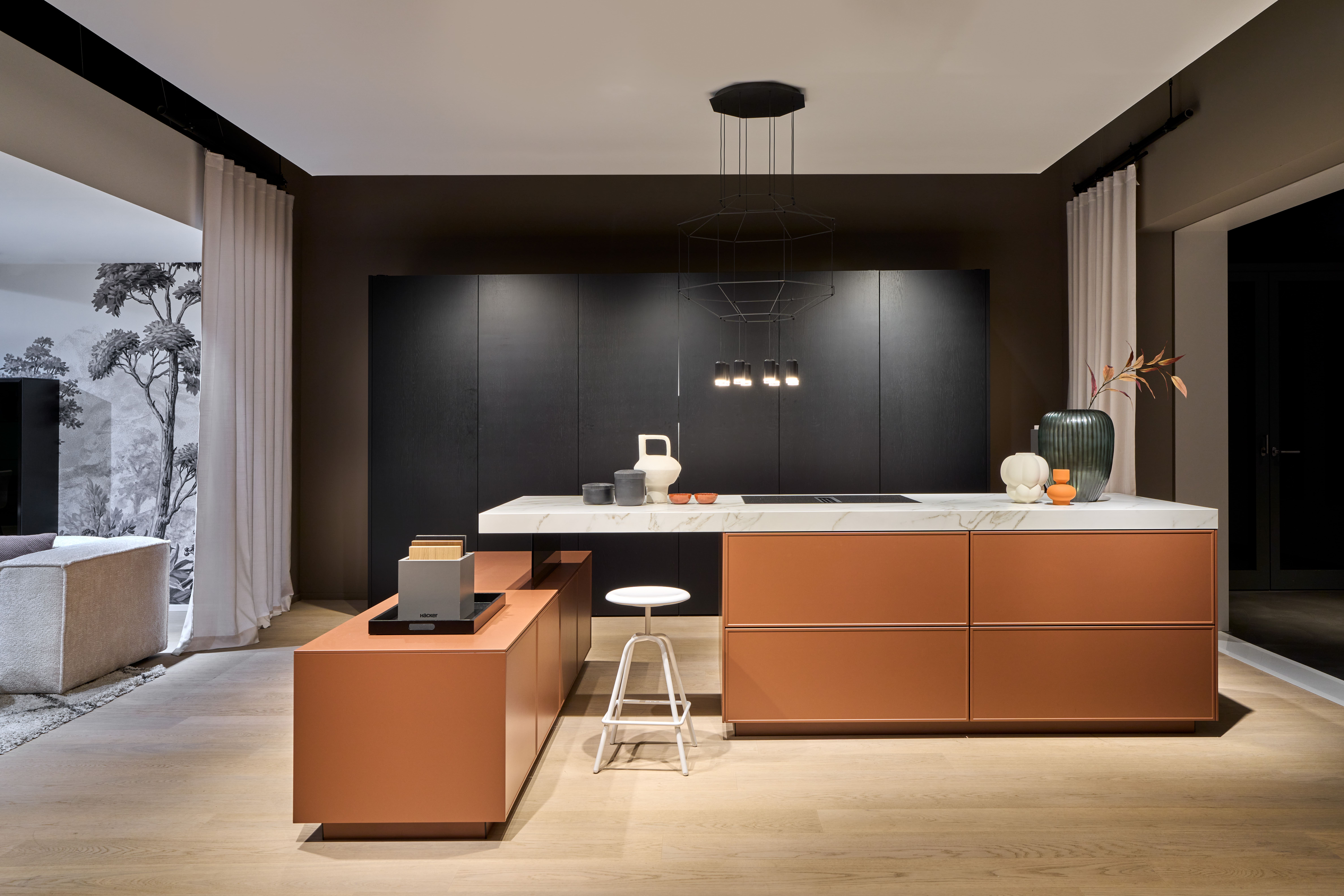 orange Häcker-Küchen