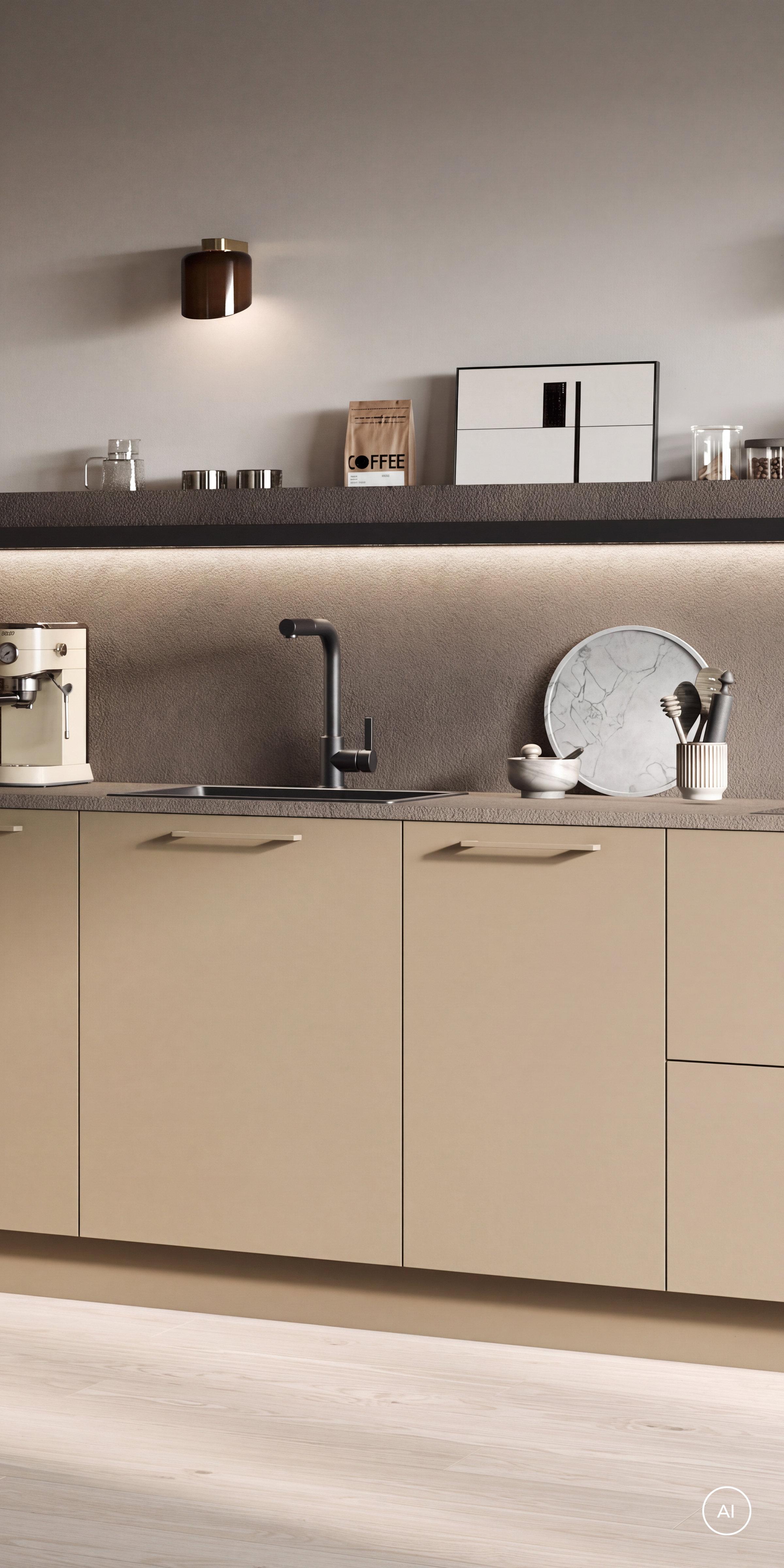 Häcker concept130 Küchenzeile in Caramel